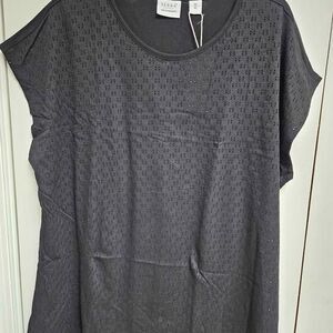 Serra Womens XL black short sleeve shirt New with tags